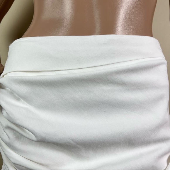 NEW THE SEI REVOLVE IVORY ASYMMETRICAL MINI SKIRT - Picture 3 of 9